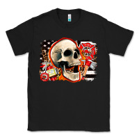 Black firefighter skull Classic Tee - AdoDesignShop