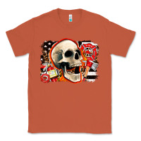 Copper firefighter skull Classic Tee - AdoDesignShop