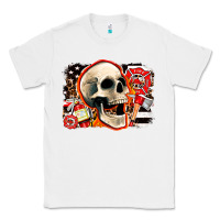 White firefighter skull Classic Tee - AdoDesignShop