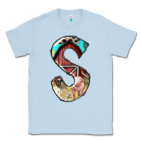 Dusty Blue farm life alphabet lowercase letters s Classic Tee - BundleAndBundleShop