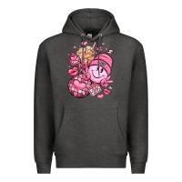 Charcoal Heather retro valentines day Premium Hoodie - LillyAllenDesigns