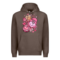 Coffee retro valentines day Premium Hoodie - LillyAllenDesigns