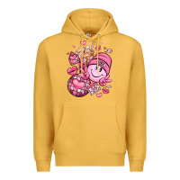 Mustard retro valentines day Premium Hoodie - LillyAllenDesigns