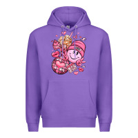 Purple retro valentines day Premium Hoodie - LillyAllenDesigns