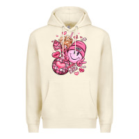 Sandshell retro valentines day Premium Hoodie - LillyAllenDesigns