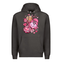 Smoke retro valentines day Premium Hoodie - LillyAllenDesigns