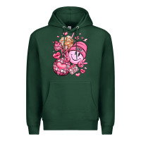 Sports Green retro valentines day Premium Hoodie - LillyAllenDesigns