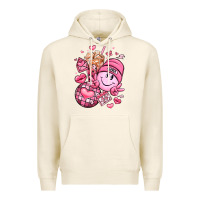 Tofu retro valentines day Premium Hoodie - LillyAllenDesigns