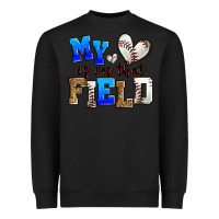 Black my heart is on that field baseball Heavyweight Sweatshirt - Zillion Design Studio
