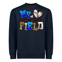 Navy my heart is on that field baseball Heavyweight Sweatshirt - Zillion Design Studio