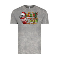 Cloud Rock Coffee  Jesus Vintage Tee - CowhideDigitalArt