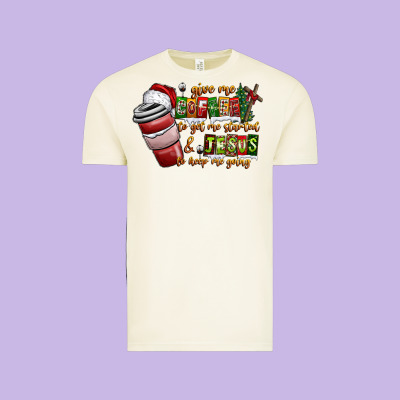 Coffee  Jesus Vintage Tee Designed By Cowhidedigitalart