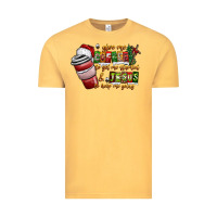 Vintage Mustard Coffee  Jesus Vintage Tee - CowhideDigitalArt