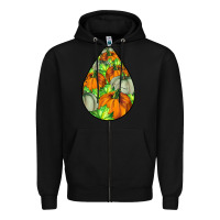 Black Fall Teardrop Zipper Hoodie - LillyAllenDesigns