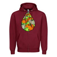 Burgundy Fall Teardrop Zipper Hoodie - LillyAllenDesigns
