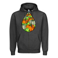 Charcoal Heather Fall Teardrop Zipper Hoodie - LillyAllenDesigns