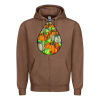 Chestnut Fall Teardrop Zipper Hoodie - LillyAllenDesigns