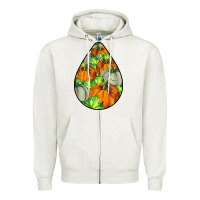 Oatmeal Heather Fall Teardrop Zipper Hoodie - LillyAllenDesigns