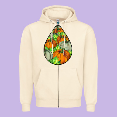 Fall Teardrop Zipper Hoodie Designed By Lillyallendesigns