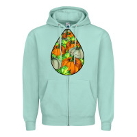 Seafoam Fall Teardrop Zipper Hoodie - LillyAllenDesigns