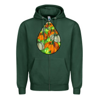 Sports Green Fall Teardrop Zipper Hoodie - LillyAllenDesigns