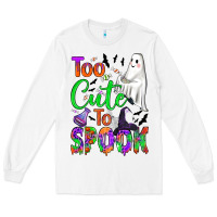 White too cute to spook Long Sleeve Tee - BundleAndBundleShop