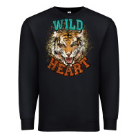 Black wild heart tiger college western Premium Sweatshirt - NancyCooperArtShop