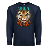 Navy wild heart tiger college western Premium Sweatshirt - NancyCooperArtShop