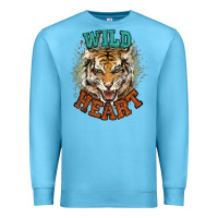Ocean Blue wild heart tiger college western Premium Sweatshirt - NancyCooperArtShop