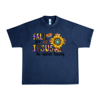 Navy fall for jesus he never leaves Urban Heavy Tee - CowhideDigitalArt