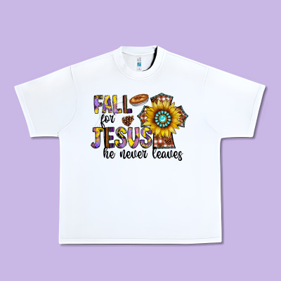 Fall For Jesus He Never Leaves Urban Heavy Tee Designed By Cowhidedigitalart