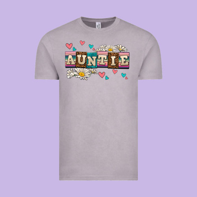 Daisy Auntie Vintage Tee Designed By Adodesignshop