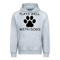 Heather Grey Plays Well With Dogs Urban Hoodie - Bettercallsaul