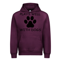 Mauve Wine Plays Well With Dogs Urban Hoodie - Bettercallsaul