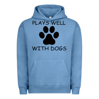 Plays Well With Dogs Urban Hoodie | Teevron