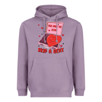 Lavender heart record player Heavyweight Hoodie - MaliasSmallBusiness