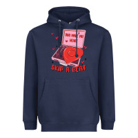 Navy heart record player Heavyweight Hoodie - MaliasSmallBusiness
