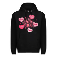 Black you are enough valentines day Premium Hoodie - LillyAllenDesigns