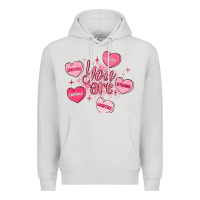 Dove Grey you are enough valentines day Premium Hoodie - LillyAllenDesigns
