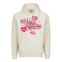 Oatmeal Heather you are enough valentines day Premium Hoodie - LillyAllenDesigns