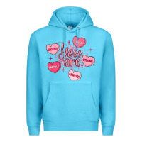 Ocean Blue you are enough valentines day Premium Hoodie - LillyAllenDesigns