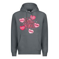 Rock you are enough valentines day Premium Hoodie - LillyAllenDesigns
