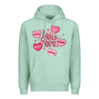Seafoam you are enough valentines day Premium Hoodie - LillyAllenDesigns