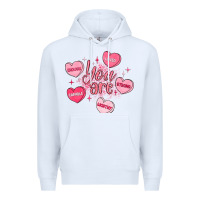 White you are enough valentines day Premium Hoodie - LillyAllenDesigns