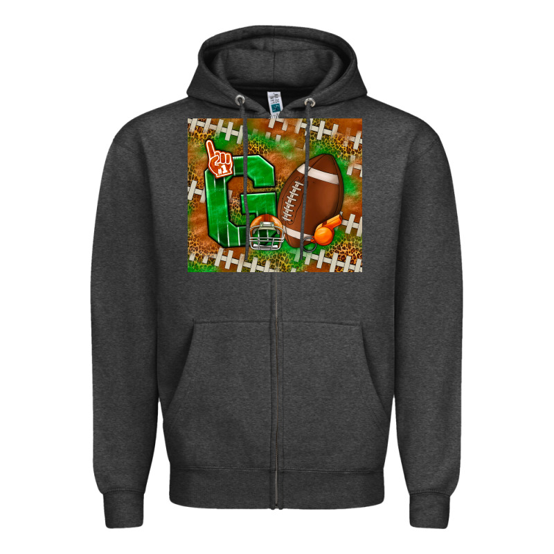 Go American Football Leopard Zipper Hoodie by NancyCooperArtShop | Teevron