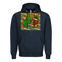 Navy go american football leopard Zipper Hoodie - NancyCooperArtShop