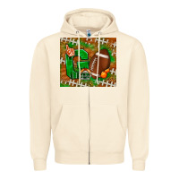 Sandshell go american football leopard Zipper Hoodie - NancyCooperArtShop