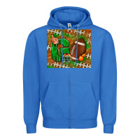 True Royal go american football leopard Zipper Hoodie - NancyCooperArtShop