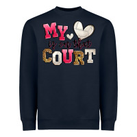 Navy my heart is on that court volleyball Heavyweight Sweatshirt - Zillion Design Studio