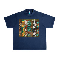 Navy western patterns brushstroke Urban Heavy Tee - BarkalooDesign